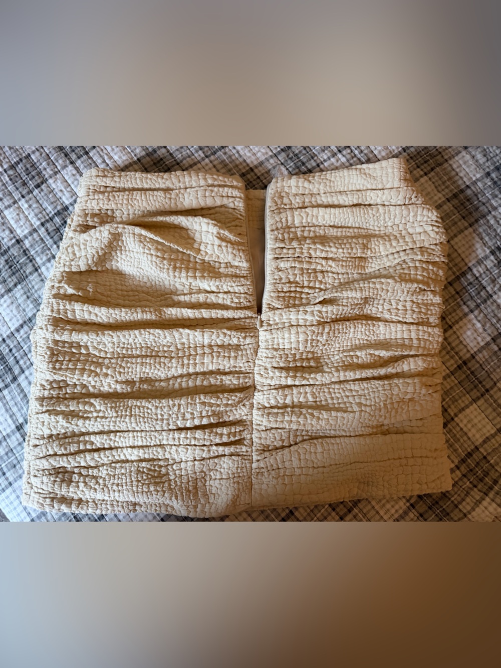 H&M Textured light beige draped Skirt